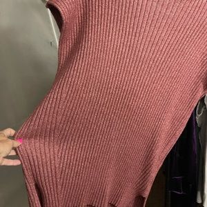 Liz Claiborne sweater  Tunic ribbed , mauve . XL